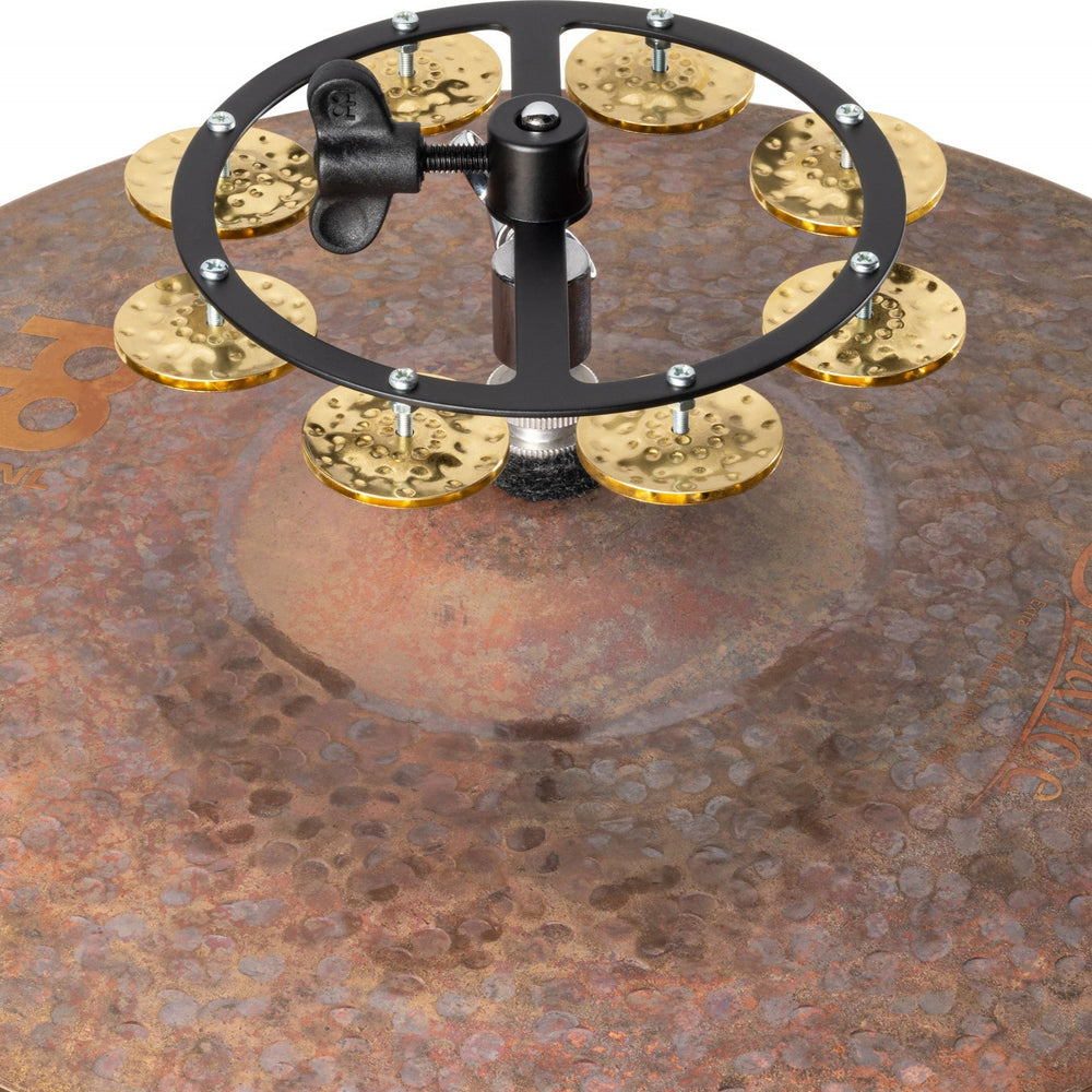 MEINL Percussion Headliner Series HiHat Tambourine, Hammered Brass, 1-row (HTHH1B-BK) hihat Meinl 