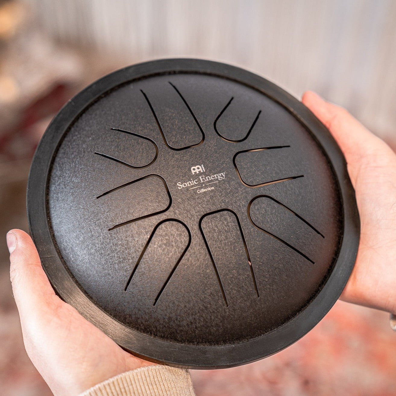 MEINL Sonic Energy Small Steel Tongue Drum F Minor, 8 Notes, Black, 7"/18 cm (SSTD1BK) Percussion Meinl 