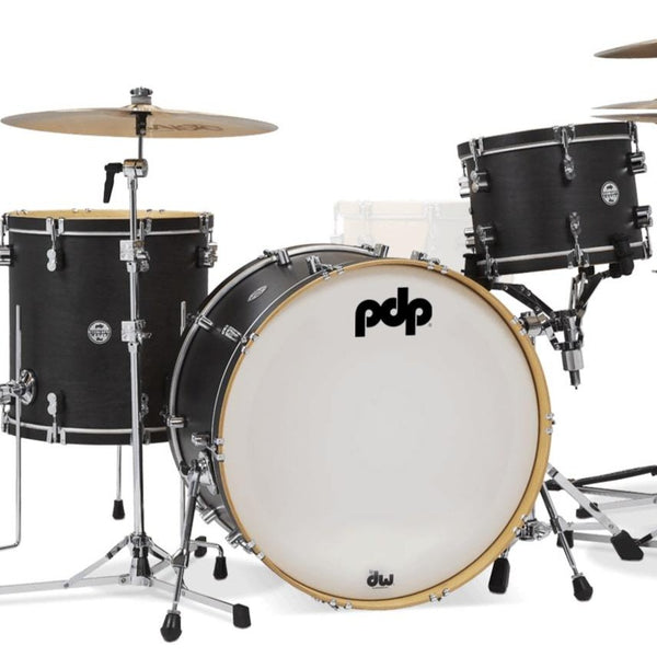 PDP Concept Maple Classic 3 piece Shell Pack, Ebony Stain (PDCC2413EE) drum kit PDP 