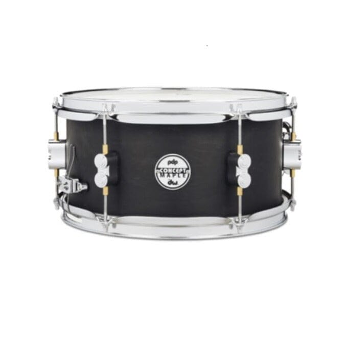 PDP Concept Snare, 6x12, Black Wax w/ Chrome Hardware (PDSN0612BWCR) Snare Drums PDP 