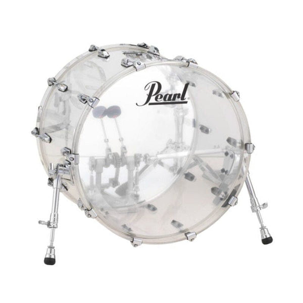 Pearl 20" x 15" Bass Drum With Chrome Hardware, Ultra Clear Acrylic (CRB2015BXC730) bass drum Pearl 