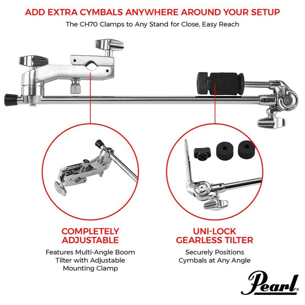 Pearl Cymbal Boom Arm w/ Clamp (CH-70) Drum Kit Hardware Pearl 