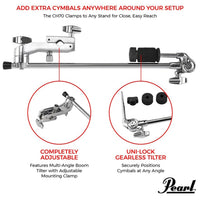 Thumbnail for Pearl Cymbal Boom Arm w/ Clamp (CH-70) Drum Kit Hardware Pearl 