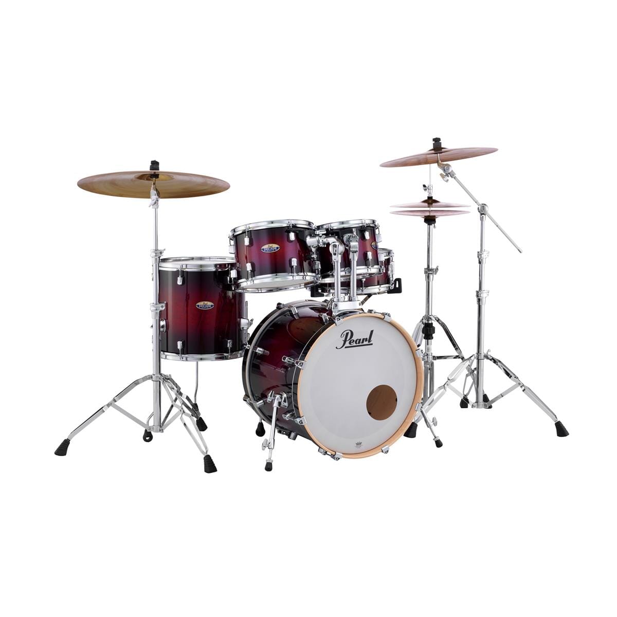 Pearl Decade Maple 5pc Shell Pack, Gloss Deep Red Burst Finish (DMP905PC261) drum kit pearl 
