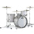 Pearl President Series Phenolic 3-Piece Shell Pack, White Oyster (PSP923XPC452) drum kit Pearl 