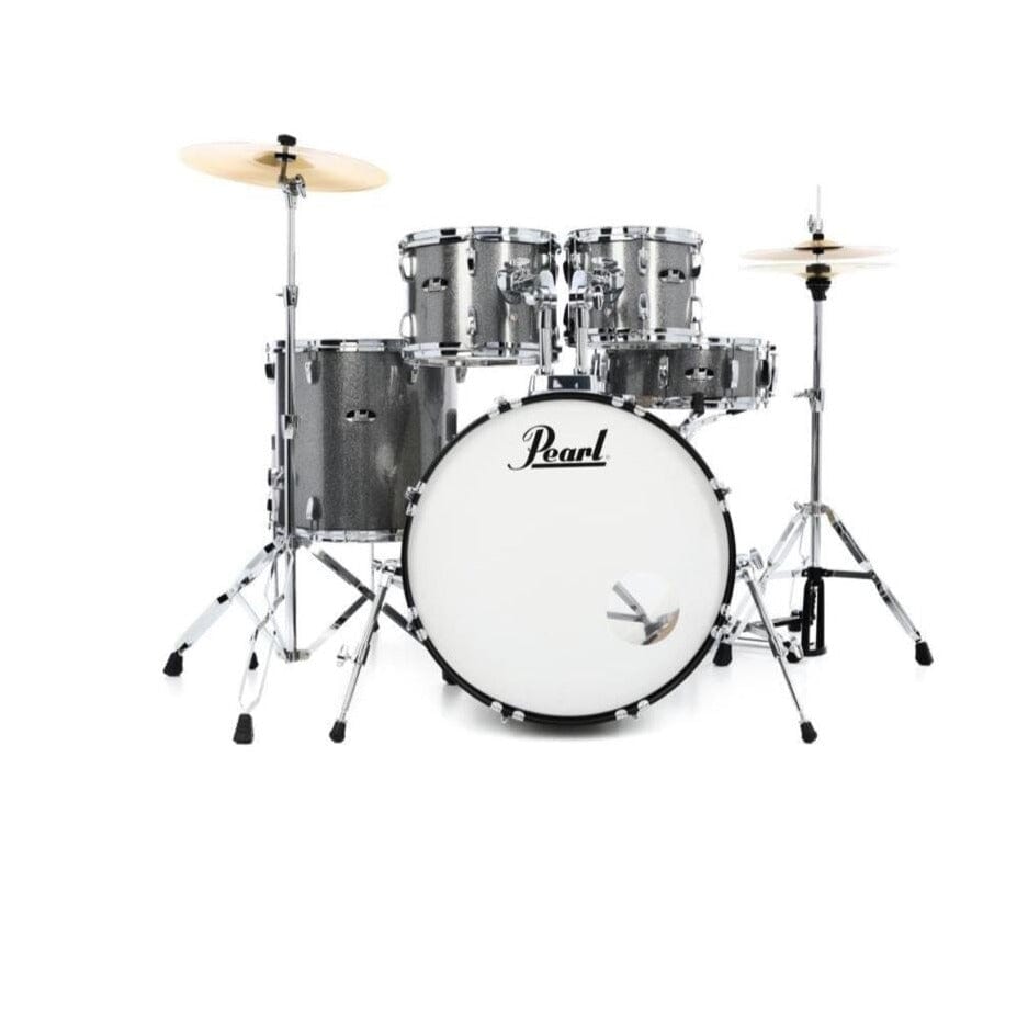 Pearl Roadshow 5pc Drum Set w/20" Bass Drum, Hardware & Cymbals, Grindstone Sparkle (RS505CC708) drum kit Pearl 