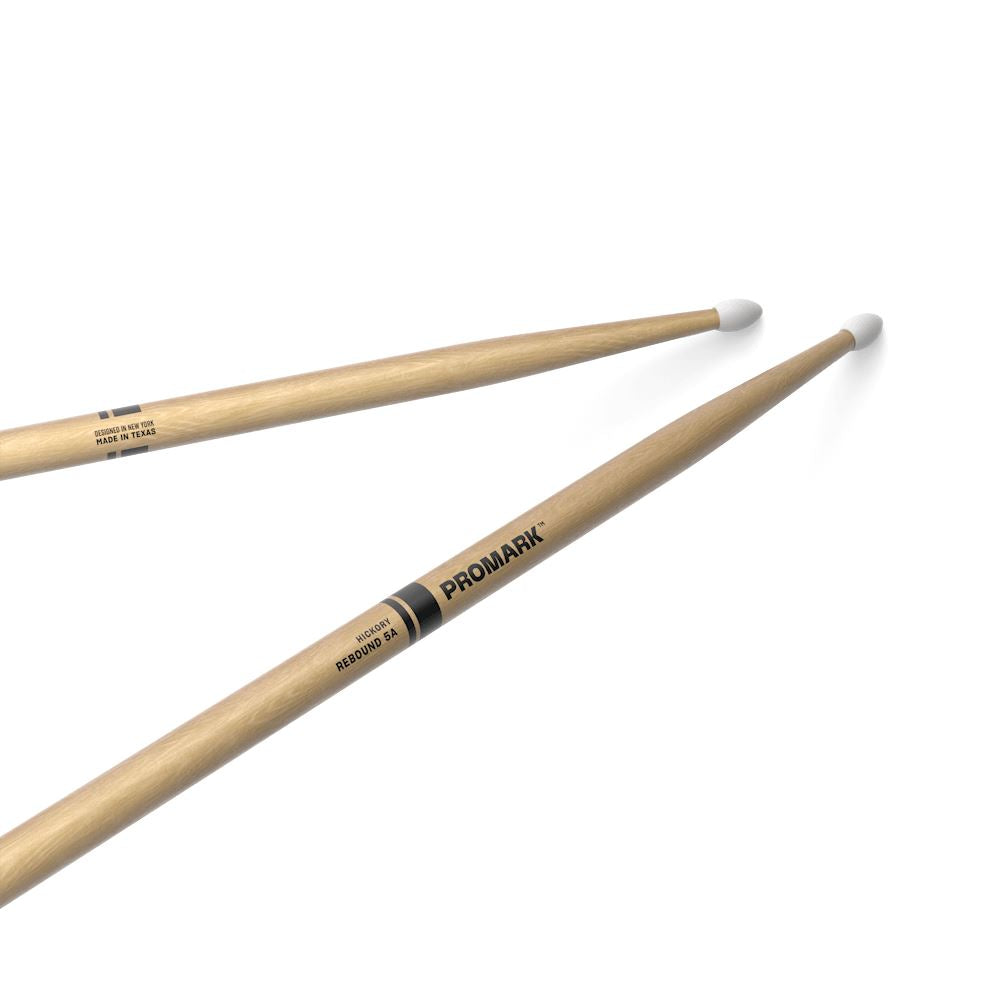 ProMark Rebound 5A Lacquered Hickory Drum Stick, Nylon Tip (RBH565N) DRUM STICKS Promark 