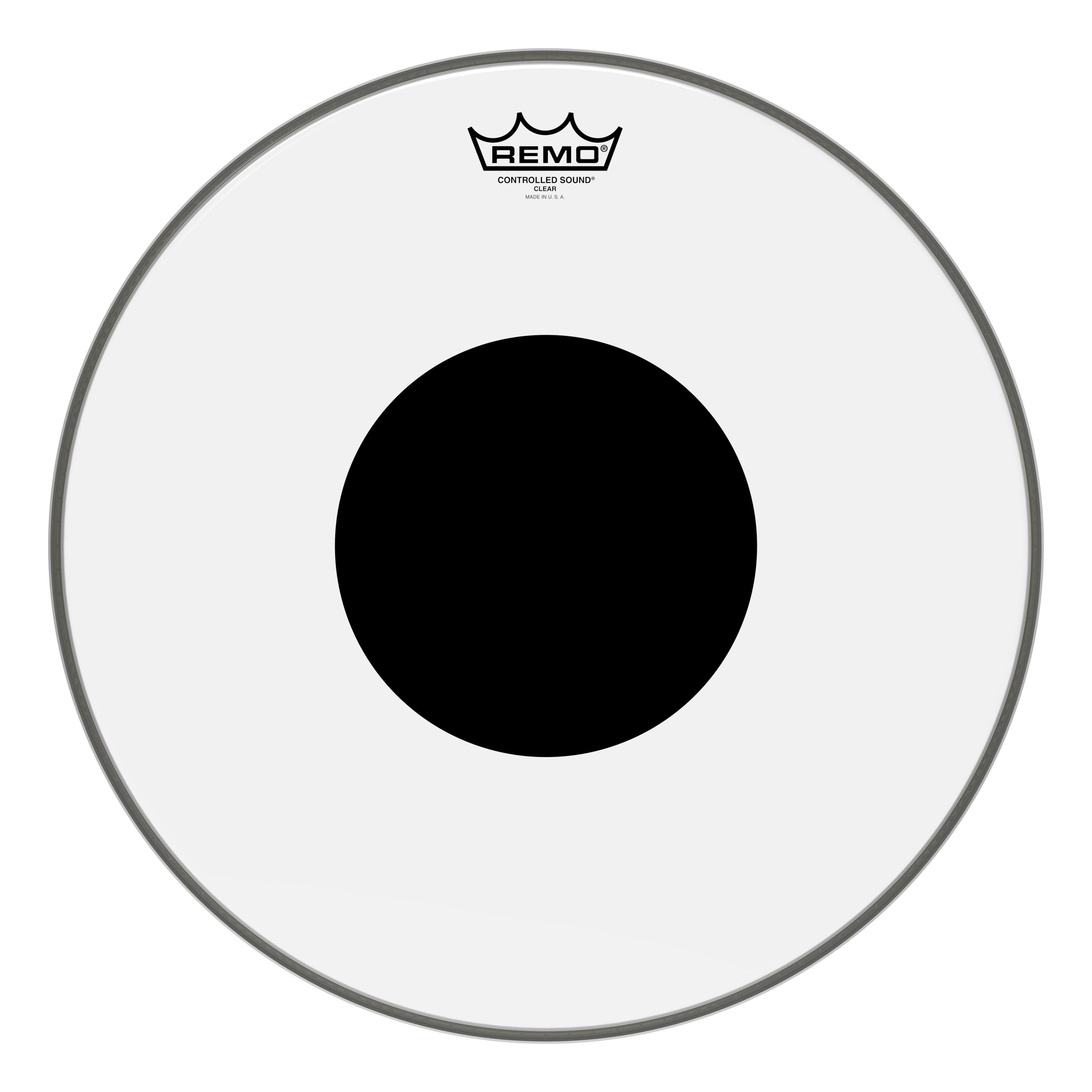 REMO 16" Controlled Sound Clear Batter Drum Head, Black Dot (CS-0316-10) Drum Heads Remo 