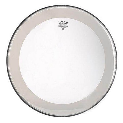 Remo 22" Clear Powerstroke 3 w/ 2 1/2" Impact Patch, No Stripe (P3-1322-C1) Drum Heads Remo 