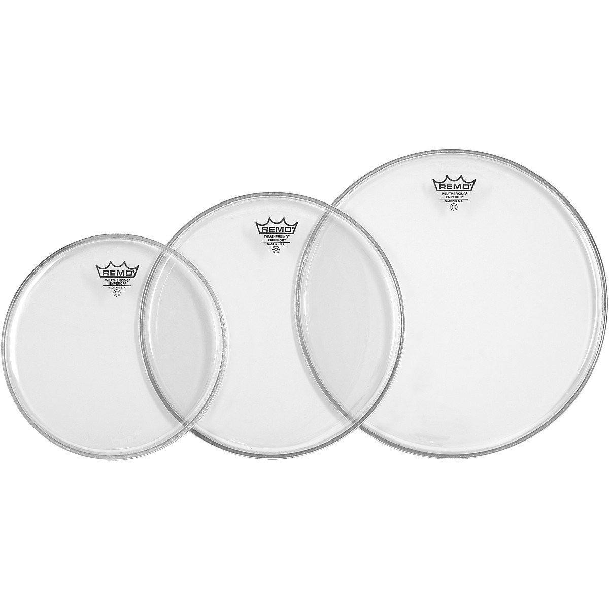 Remo Clear Emperor Pack 10/12/14 Drum Heads Remo 