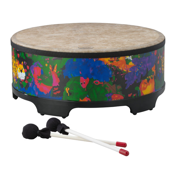 REMO Kids Percussion Gathering Drum 8x18, Rain Forest Finish (KD-5818-01) Hand Drums Remo 
