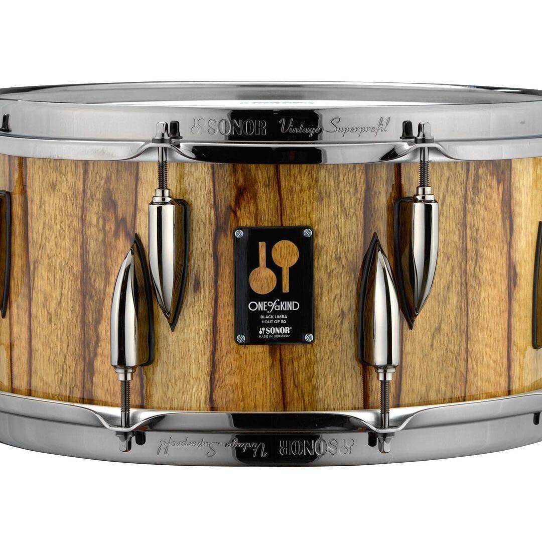 Sonor One of a Kind Black Limba snare 13 x 6.5 drum kit Sonor 