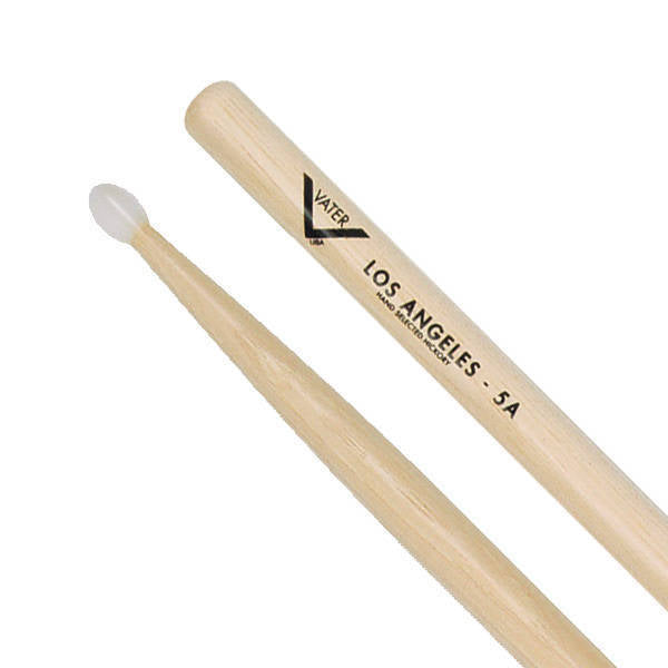 Vater 5A Nylon Tip Drum Sticks, Hickory (VH5AN) DRUM STICKS Vater 